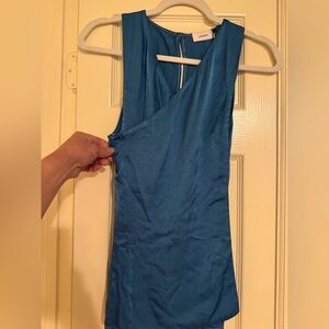 Chic Blue Asymmetrical Tank Top sold on Revolve